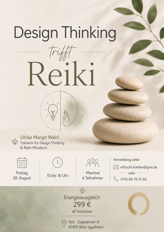 Design Thinking trifft Reiki am 2026-08-28